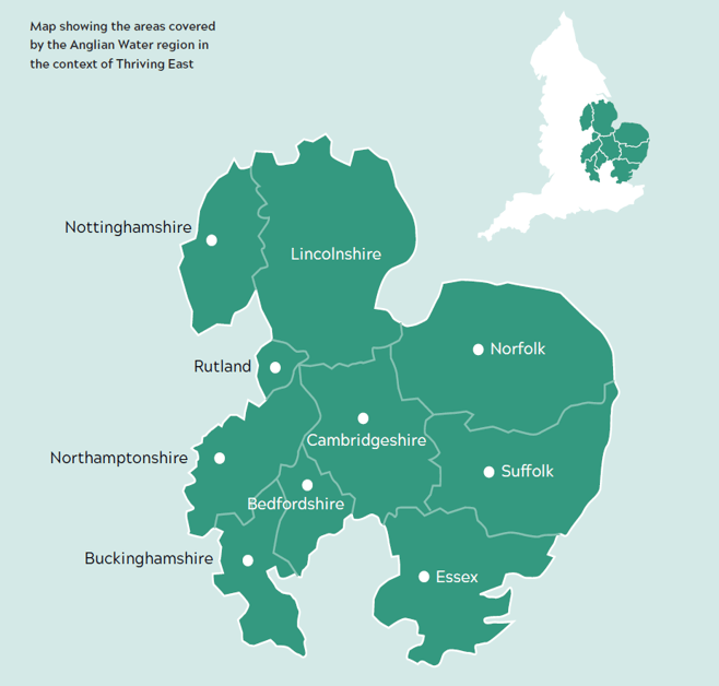 Map for Thriving east project