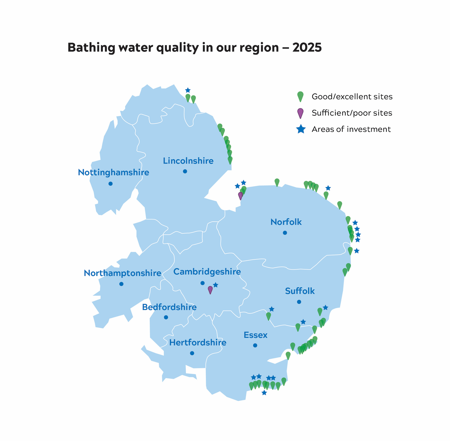 Bathing water quality map 2025